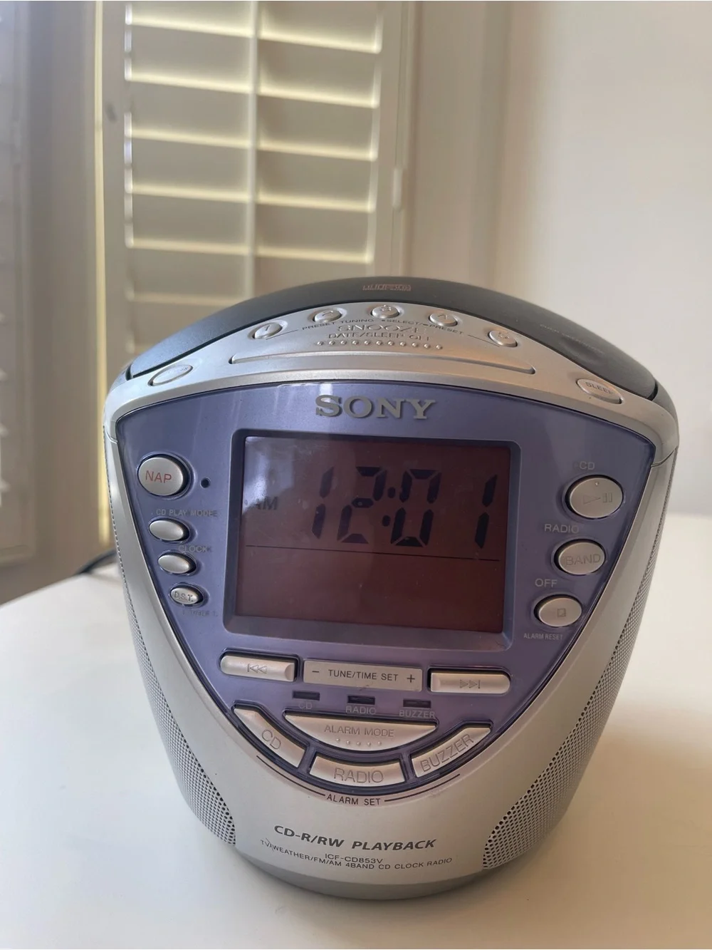 Sony Dream Machine CD Alarm Clock Radio AM/FM Dual Alarm Tested Working - Picture 7 of 7